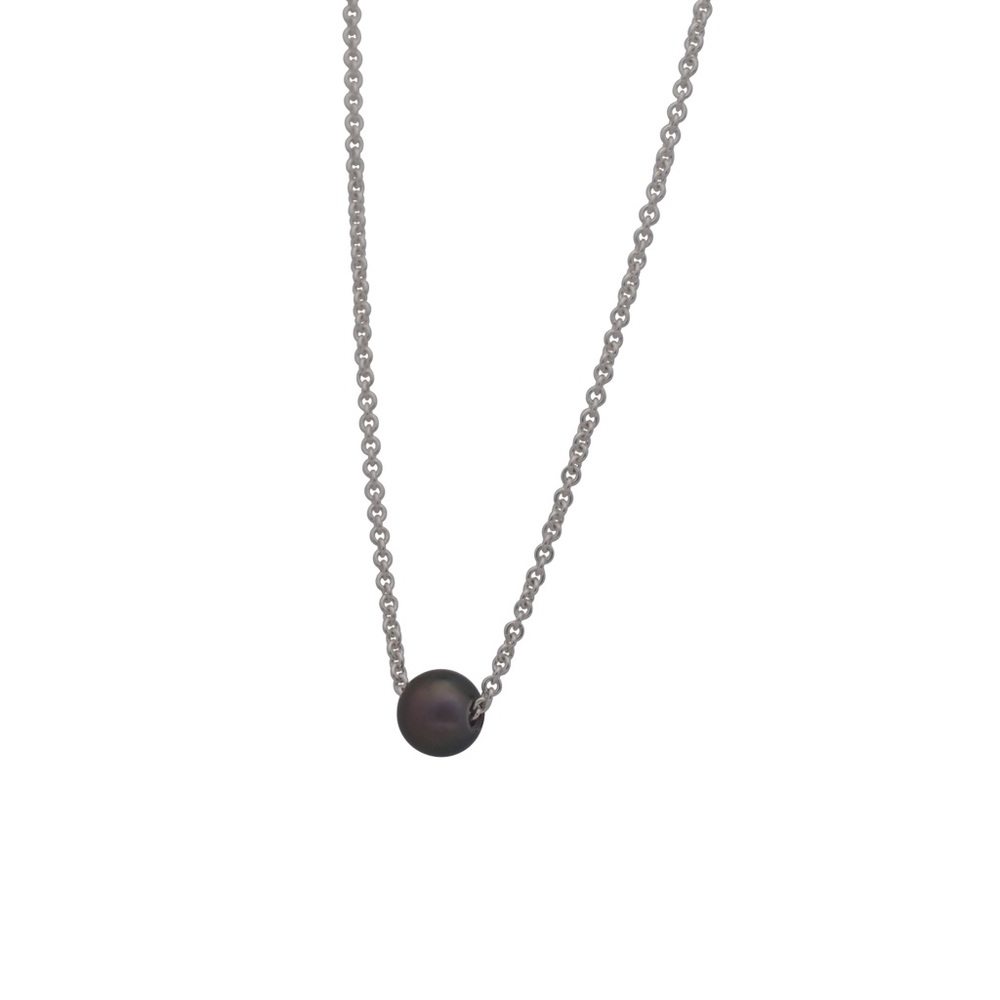 Sterling Silver Floating Tahitian Pearl Pendant